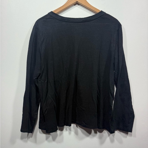 Eileen Fisher Black Long Sleeve Top - Picture 2 of 5